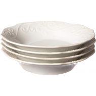 Lenox French Perle 4-Piece Pasta Bowl Set, 6.15 LB, White