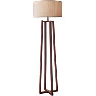 Adesso Quinn 60 Inch Floor Lamp Walnut Wood Finished Pole Lamp