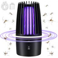 TAISHAN Bug Zapper Electric Mosquito Killer Lamp Outdoor 360°Coverage with USB Power,Indoor Insect Killer Trap for Gnat, Flies,Mosquito Bug,Nontoxic,Odorless Noiseless Powerful Efficient L