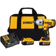 DEWALT 20V MAX XR Cordless Impact Wrench with Hog Ring, 1/2-Inch, 5-Amp Hour (DCF897P2)