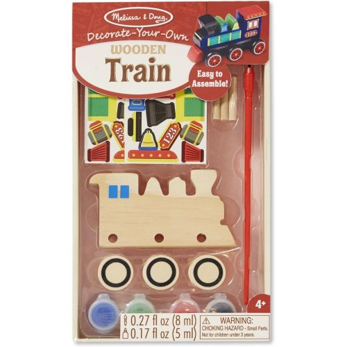  Melissa & Doug Wooden Train Decorate-Your-Own Kit + Free Scratch Art Mini-Pad Bundle [88466]