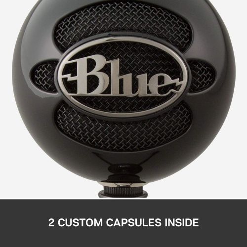  Logitech for Creators Blue Snowball USB Microphone for PC, Gaming, Podcast, Streaming, Studio, Computer Mic - Black