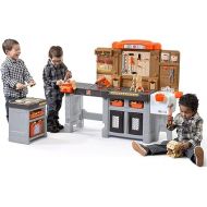 Step2 Pro Play Kids Workshop Play Set, Indoor/Oudoor Tool Bench, Toddlers Ages 3+ Years Old, 75 Piece Toy Accessories