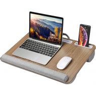 [아마존베스트]HUANUO Lap Desk - Fits up to 17 inches Laptop, Built in Wrist Pad for Notebook, Tablet, Laptop Stand with Tablet, Pen & Phone Holder