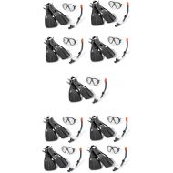 Intex Reef Rider Swim Diving Goggle Mask Snorkeling Set, 14 to Adult (9 Pack)