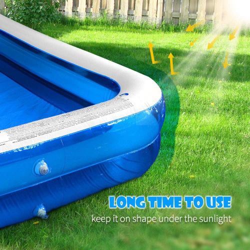  Bysesion GT2-XJ Inflatable Swimming Pool, Family Full-Sized Above Ground Swimming Pools with Air Pump Outdoor Backyard Lounge Pool