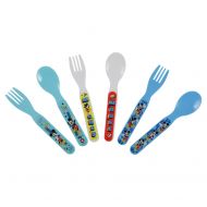 Disney Mickey Mouse Fork and Spoon Set, Blue, 6 Count