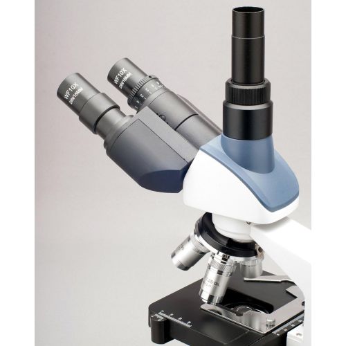  [아마존베스트]AmScope T120B Professional Siedentopf Trinocular Compound Microscope, 40X-2000X Magnification, WF10x and WF20x Eyepieces, Brightfield, LED Illumination, Abbe Condenser with Iris Di