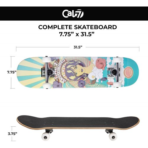  Cal 7 Complete Standard Skateboard 7.5-8-Inch Deck