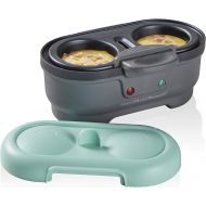 Hamilton Beach Electric Egg Bites Cooker & Poacher with Removable Nonstick Tray Makes 2 in Under 10 Minutes, Teal (25506)