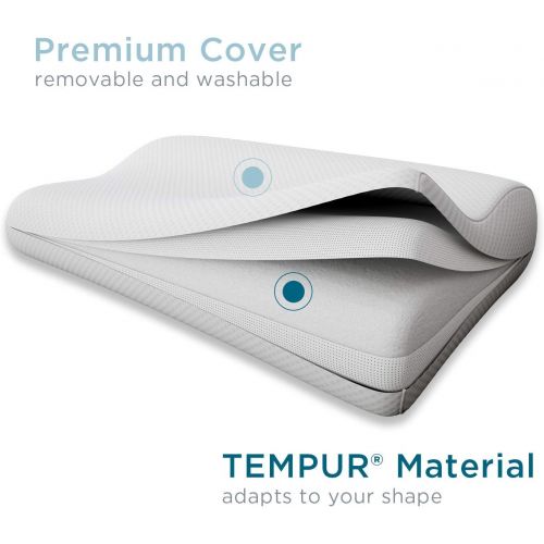  Tempur-Pedic TEMPUR-Ergo Neck Pillow Firm Support, Standard Size, White