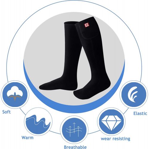  Autocastle Electric Heated Socks Rechargeable Battery Heat Sox Kit for Men Women,Unisex Winter Warm Battery Powered Heating Thermal Stockings,Novelty Sports Outdoor Heated Socks Hu