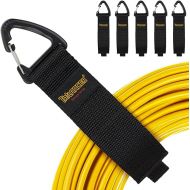 Extension Cord Organizer & Hanger (6 Pack) Flexible Velcro Straps with Triangle Buckle for Cables, Wires, Ropes, Hoses, Optimal Organization and Storage in Home, Garage and Workshop
