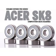 ACER Racing 608 Ceramic Skate Bearings 8 Piece 8x22x7mm Si3N4
