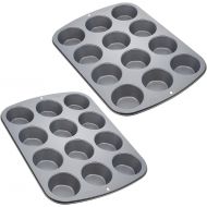 [아마존베스트]Wilton Recipe Right Nonstick 12-Cup Regular Muffin Pan (2, STANDARD)