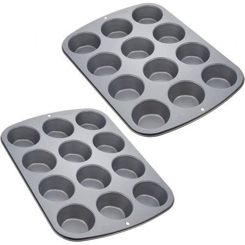  [아마존베스트]Wilton Recipe Right Nonstick 12-Cup Regular Muffin Pan (2, STANDARD)
