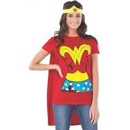 Rubies Womens DC Comics Wonder Woman T-Shirt with Cape and Headband