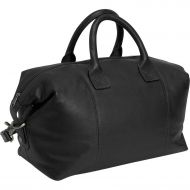 Royce Leather Luxury Overnighter Duffel Bag Luggage Handcrafted in Leather, Black, One Size