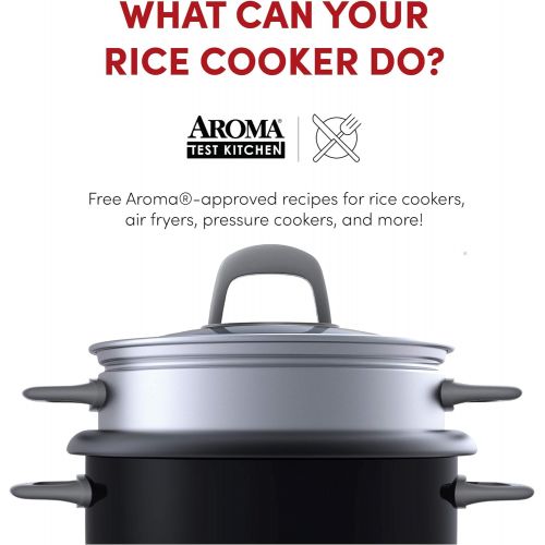  [아마존베스트]Aroma Housewares 6-Cup (Cooked) Pot-Style Rice Cooker and Food Steamer, Black ARC-743-1NGB