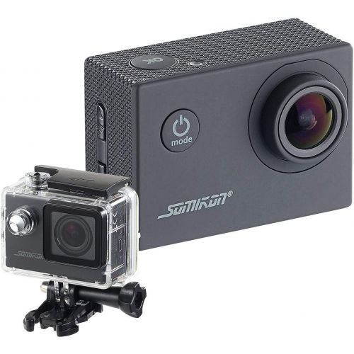  Somikon Action Camera: Einsteiger-4K-Action-Cam, WLAN Full HD (60 fps) mit Unterwassergehaeuse (Aktionkamera)