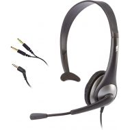 [아마존베스트]Cyber Acoustics Mono Headset, headphone with microphone, great for K12 School Classroom and Education (AC-104),Gray