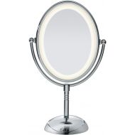 Conair Reflections LED Lighted Collection Double-Sided Makeup Mirror, 1x/7x magnification, Polished Chrome