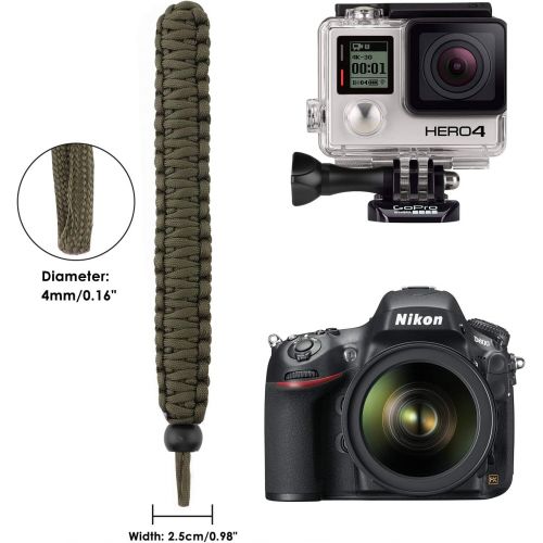  [아마존베스트]MoKo Universal Paracord [2 Pack], Nylon Braided Adjustable Camera Hand Grip Strap for Video Camcorder, Binoculars and Nikon/Canon/Sony/Minolta/Panasonic/SLR/DSLR Digital Cameras, B