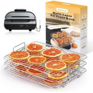AIEVE Air Fryer Rack for Ninja Foodi Grill XL Air Fryer, 304 Stainless Steel Multi-Layer Dehydrator Rack Toast Rack Air Fryer Accessories Compatible with Ninja FG551 IG601 IG651 Ai