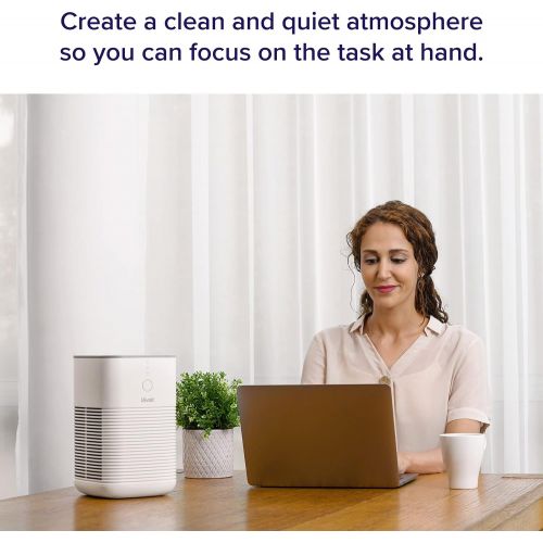 LEVOIT Air Purifier for Home Bedroom, Dual H13 HEPA Filter Remove 99.97% Dust Mold Pollen Pet Dander, Desktop Air Cleaners for Smoke and Odor with Aromatherapy, 100% Ozone Free, 24