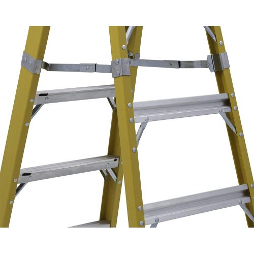  DeWalt 8-Foot Fiberglass Step Ladder, 375-Pounds Load Capacity, Type IAA, Manufacturer Tested To 500-Pounds, DXL3810-08