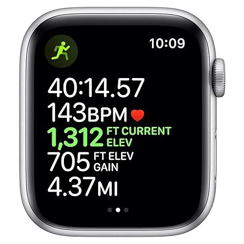 애플 Apple Watch Series 5 (GPS, 40MM) Silver Aluminum Case with White Sport Band (Renewed)