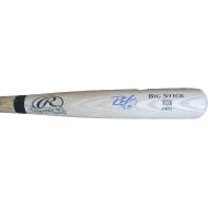 Authentic_Memorabilia Roland Guzman Autographed Game Used Big Stick Bat W/PROOF, Picture of Roland Signing For Us, Top Prospect, PSA/DNA Authenticated