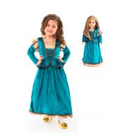 Little Adventures Scottish Princess Dress Up Costume & Matching Doll Dress (Medium (Age 3-5))