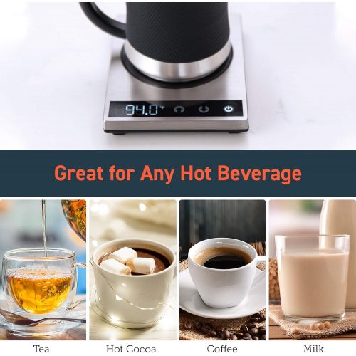  [아마존베스트]COSORI Gravity Induction Coffee Cup Warmer&Beverage Warmer for Desk, Auto Shut Off, LCD Display with Temperature Setting, Water, Cocoa, Milk (2020 Upgraded), 5.4 x 4.3 x 0.7 inches