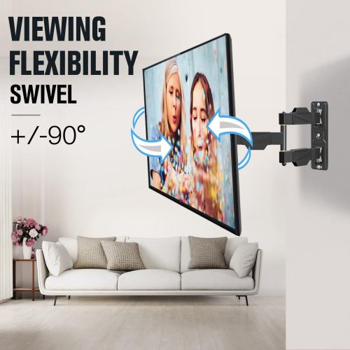  [아마존베스트]Mounting Dream Full Motion TV Mount for 26-55 Inch TVs, Wall Brackets for Flat Screens Plus Swivel, Tilt and Extends 16.7 Inch with Cable Management - Articulating Mount Fits Singl