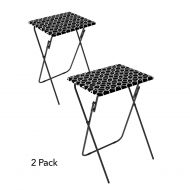 Atlantic 2-Pack TV Tray, Park Place in Black and White