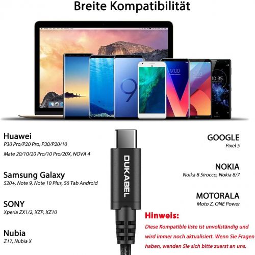  [아마존베스트]DuKabel USB C 3.5 mm Aux Adapter USB Type C Male to 3.5 mm Jack Socket (4 Pole CTIA) Headphone Adapter Compatible with Huawei P40/P30/P20 Pro, Samsung S10E/S10P/S10 5G, Google Pixe