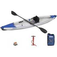 Sea Eagle RazorLite Inflatable Kayak - Lightweight, Drop Stitch, High Speed Touring Kayak - Solo or Tandem - Tall Back Seat(s), Paddle(s), Backpack, Skeg and Pump