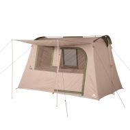 Timber Have a Vintage Look with All The Modern Comforts of Camping with Ozark Trail 6-Person Flex Ridge Tent,Multi-Positional Awning,Multiple Storage Pockets,E-Port,Movable Hanging Media