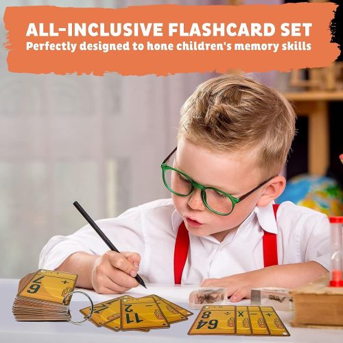  [아마존베스트]WhizBuilders Math Flash Cards Set For Kids - Multiplication Addition Subtraction and Division Number FlashCards - Educational Learning Kindergarten Homeschool Supplies Materials 1st 2nd 3rd 4th