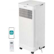 Midea 10,000 BTU ASHRAE (7,100 BTU SACC) Portable Air Conditioner Samrt Control, Cools up to 300 Sq. Ft., with Dehumidifier & Fan mode, Easy- to-use Remote Control & Window Installation Kit Included