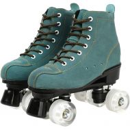 Comeon Classic Women Roller Skates,Unisex High-top 4 Wheel Roller Skates Double Row Roller Sskates for Boys and Girls