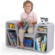Simplay3 Cozy Cubby Book Nook ? Kids Bookshelf and Storage with Built-in Reading Seat, Fully Assembled, Made in USA