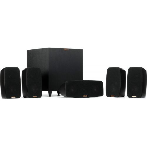  Amazon Renewed Klipsch Black Reference Theater Pack 5.1 Surround Sound System (Renewed)