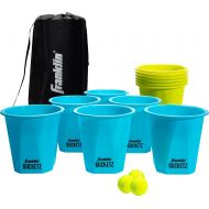 Franklin Sports Bucketz Pong Game ? Perfect Tailgate Game and Beach Game ? Pong Set Includes 12 Buckets, 3 Balls, and a Carry Case
