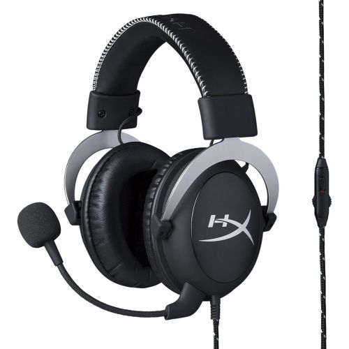  Amazon Renewed HyperX Cloud Pro Gaming Headset - Silver - with in-Line Audio Control for PS4, Xbox One, and PC (HX-HSCL-SR/NA) (Renewed)