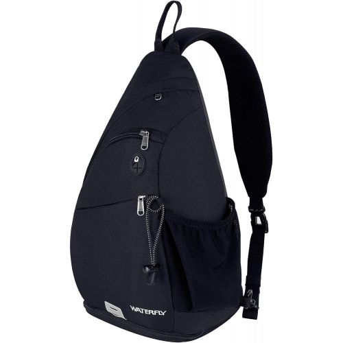  WATERFLY Sling Bag Crossbody Backpack: Over Shoulder Daypack Casual Cross Chest Side Pack