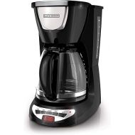 BLACK+DECKER 12-Cup Programmable Coffee Maker, DCM100B, Duralife Carafe, Easy-View Water Window, Removable Filter Basket