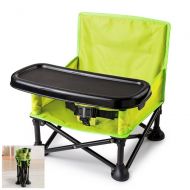 BS Babys Feeding Chair Portable Kids Seat Folding Indoor Outdoor Travel Picnics Camping Vacations Dining Activity Carrying Bag Safety Straps Removable Tray Easy Storage &...