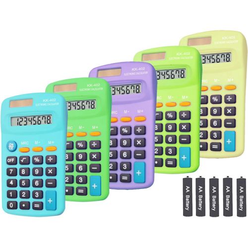  BESTWYA Basic Calculator Dual Power 8 Digit Desktop Calculator (5 Colors)